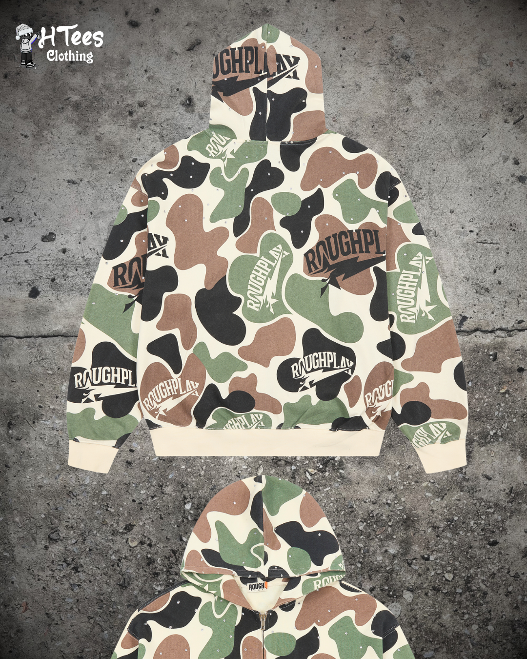 Green Camo Rough Play Hoodie