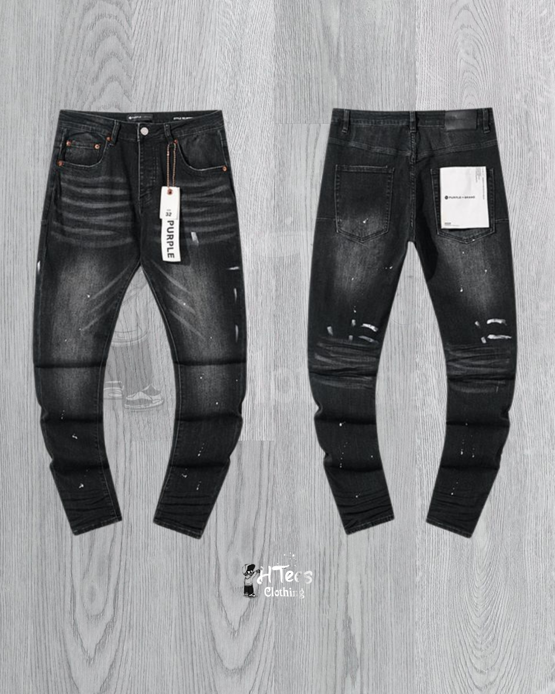 Black Wash Purple Jeans
