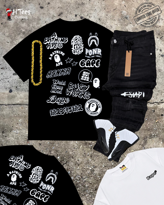 White Ape Combination T-Shirt