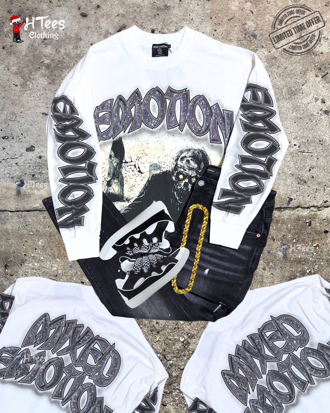 White Mixed Emotions Sweatshirt