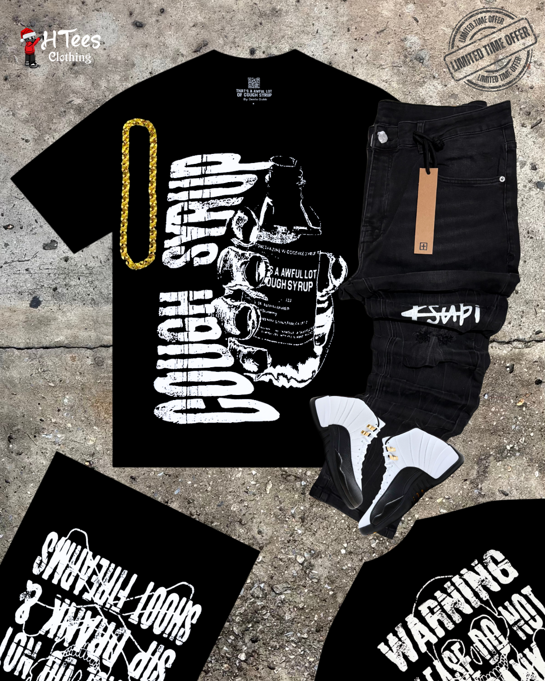 Black Cough Syrup Warning T-Shirt