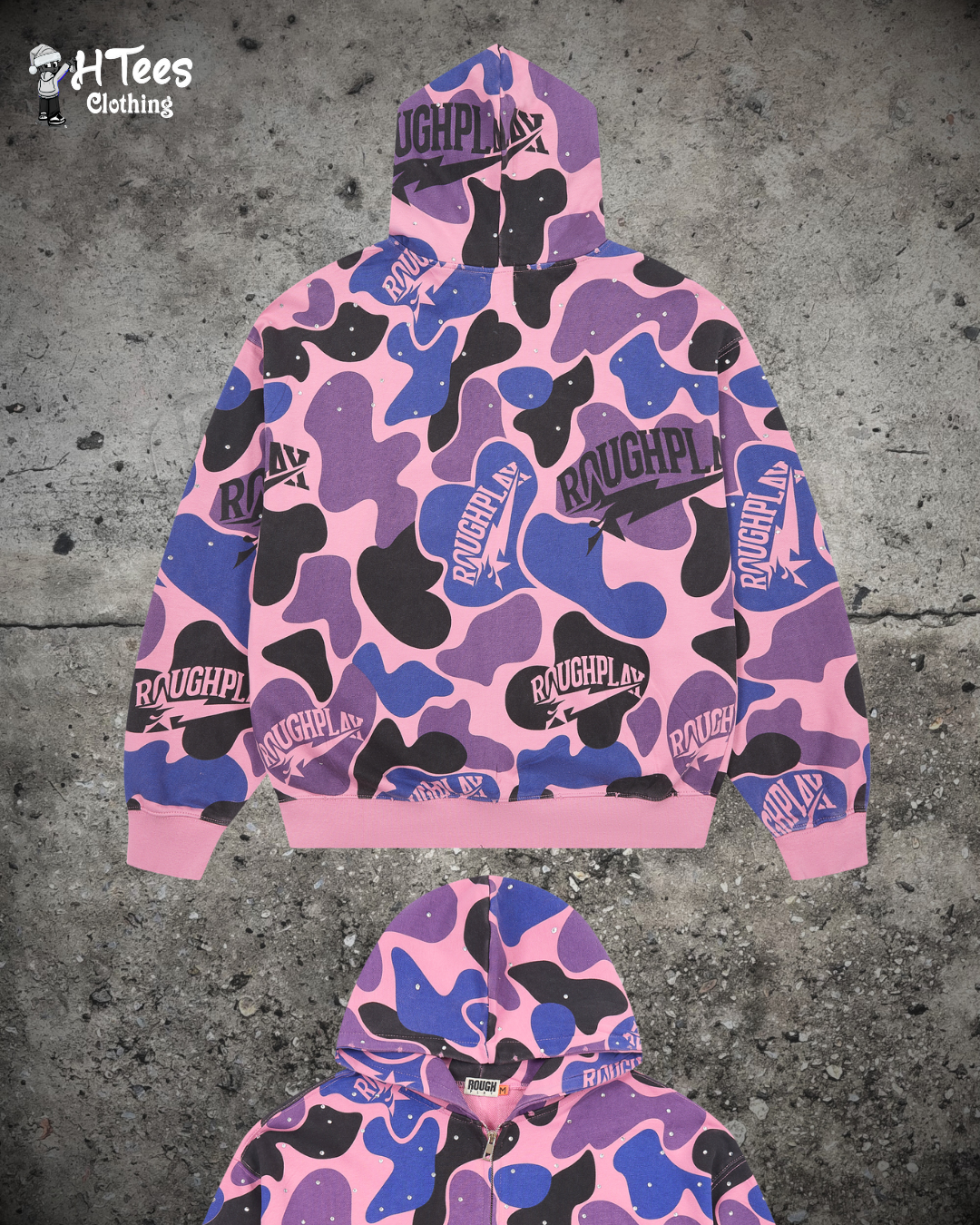 Purple Camo Rough Play Hoodie