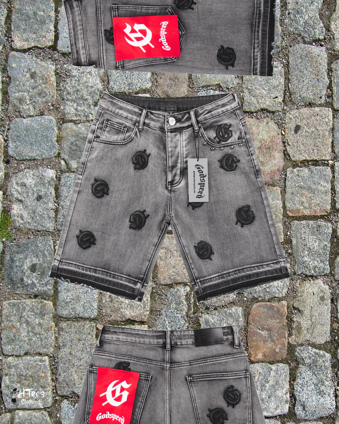 Grey Godspeed Jeans Short