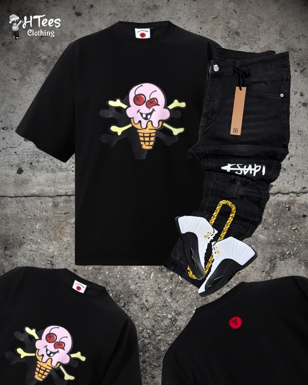 Black ICECREAM T-Shirt