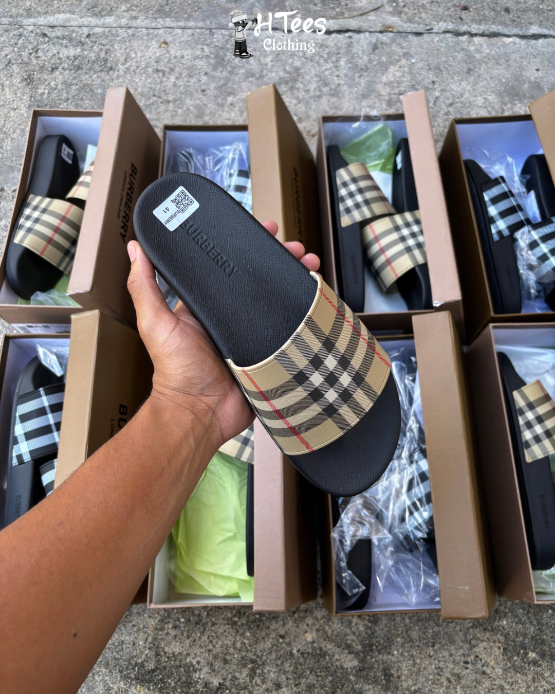 Burberry Slides Cream