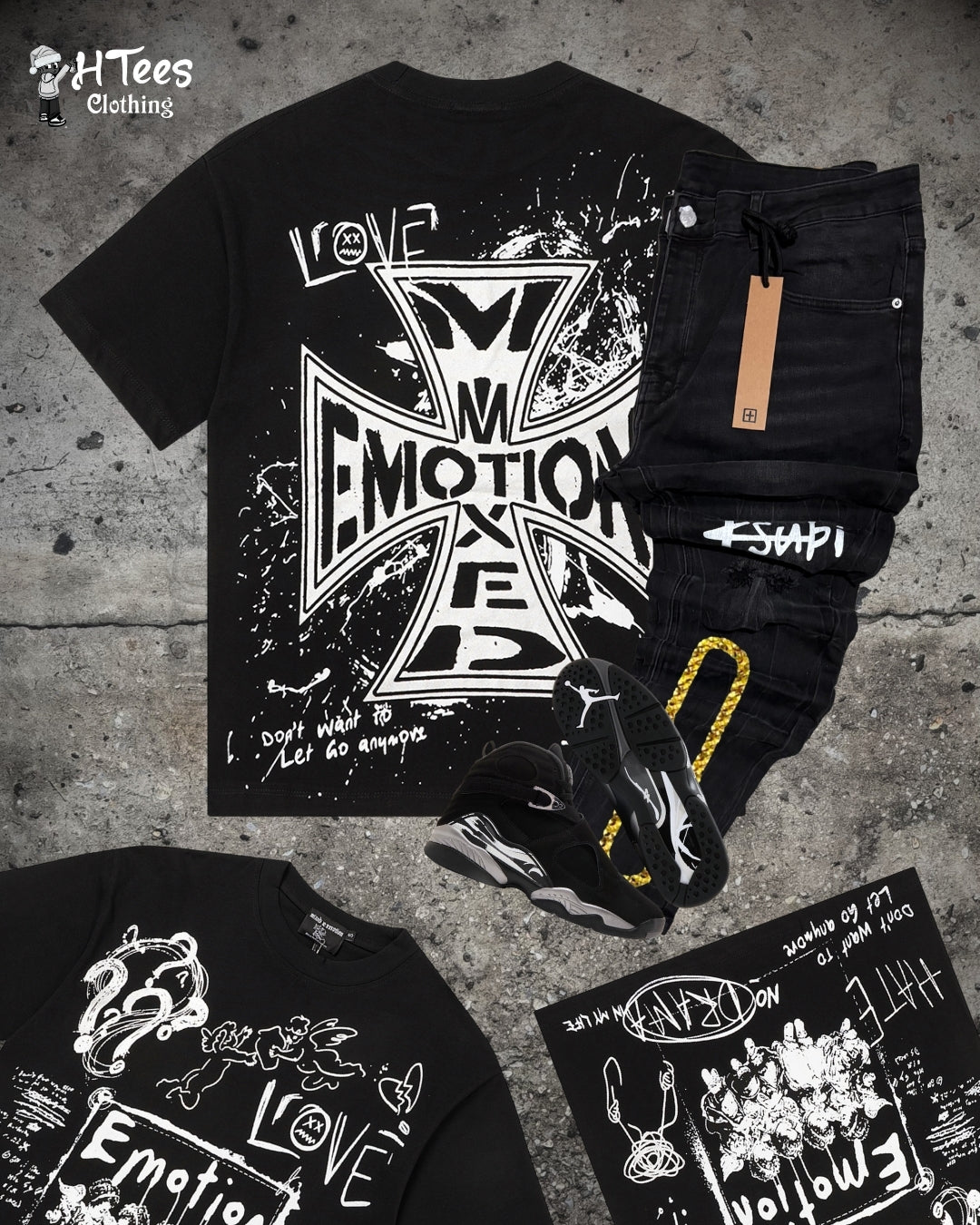 Black Mixed Emotions T-Shirt