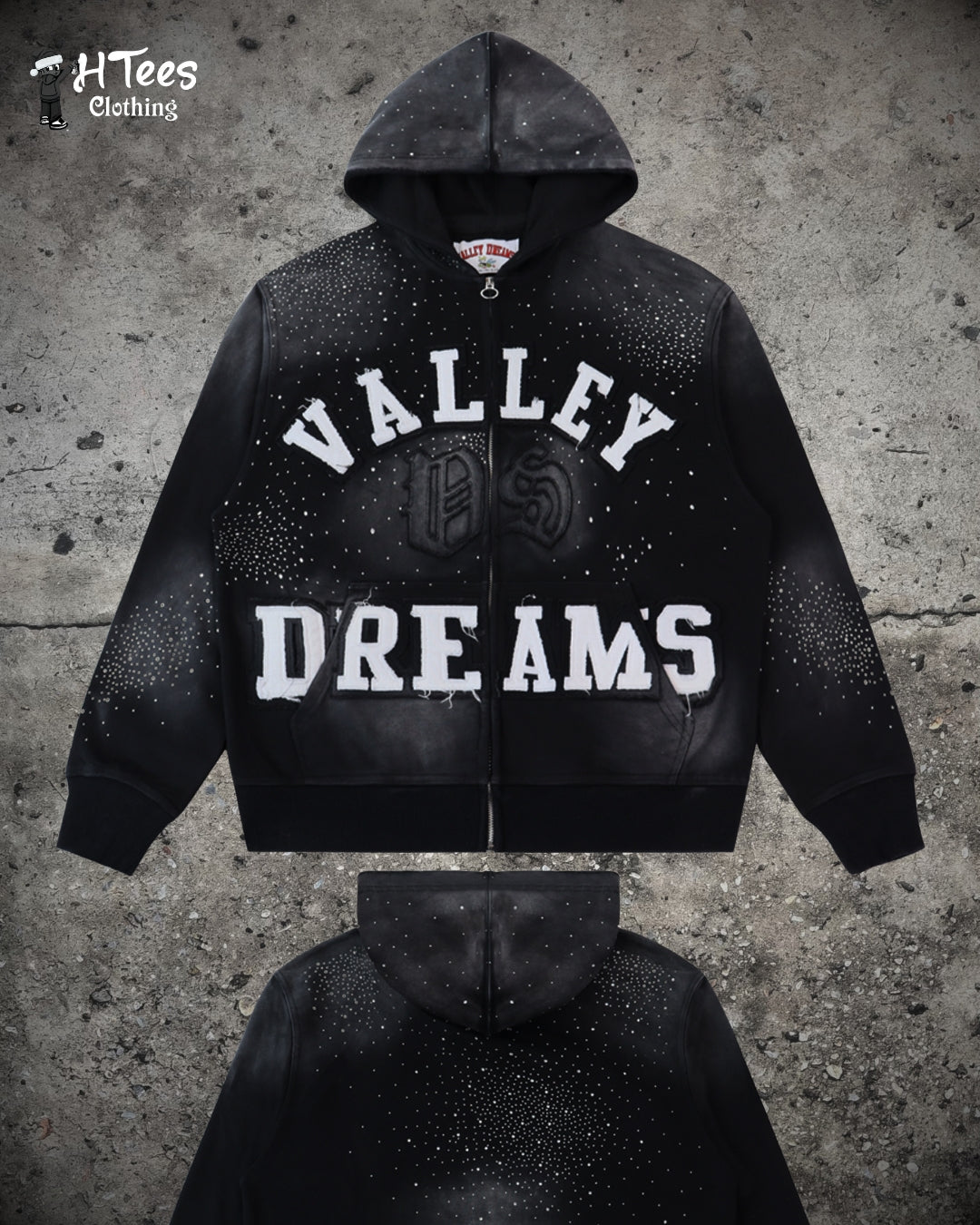 Black Valley Rhinestone Hoodie