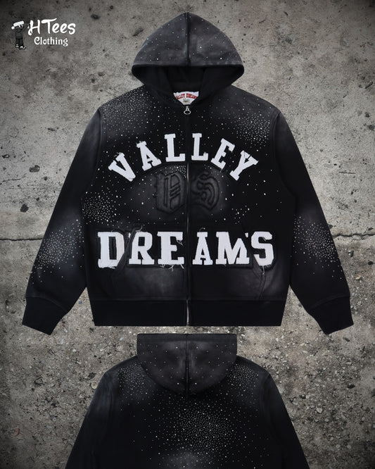 Black Valley Rhinestone Hoodie