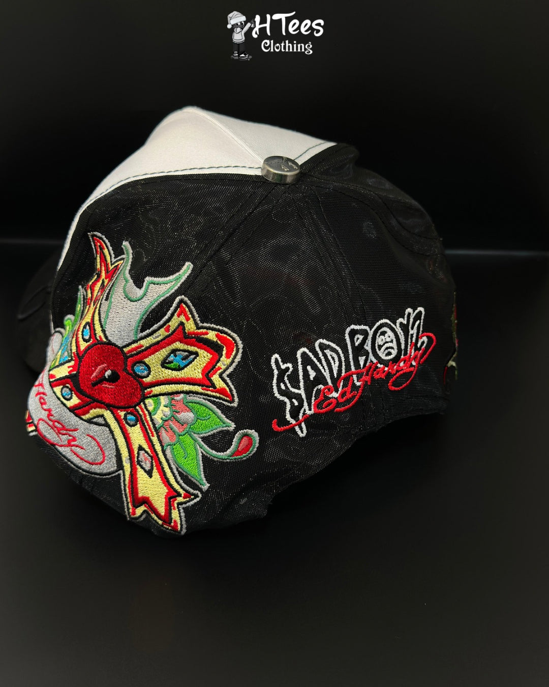 White/Black Ed Hardy Snapback