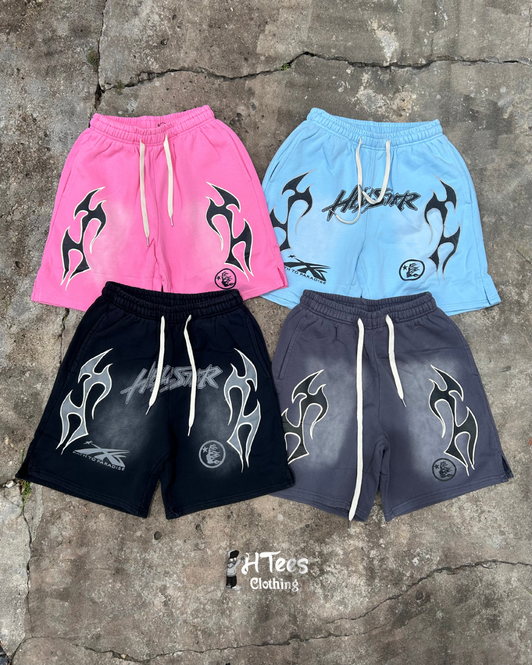 Pink Hellstar Cotton Shorts
