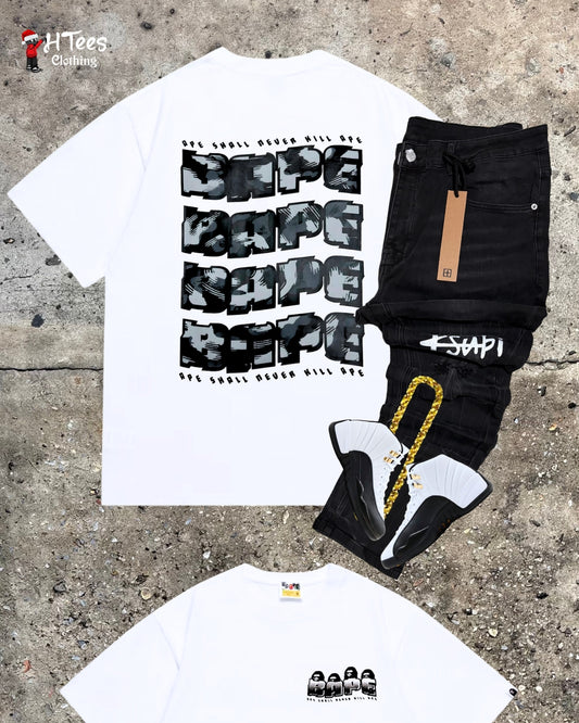White Bape Quad T-Shirt