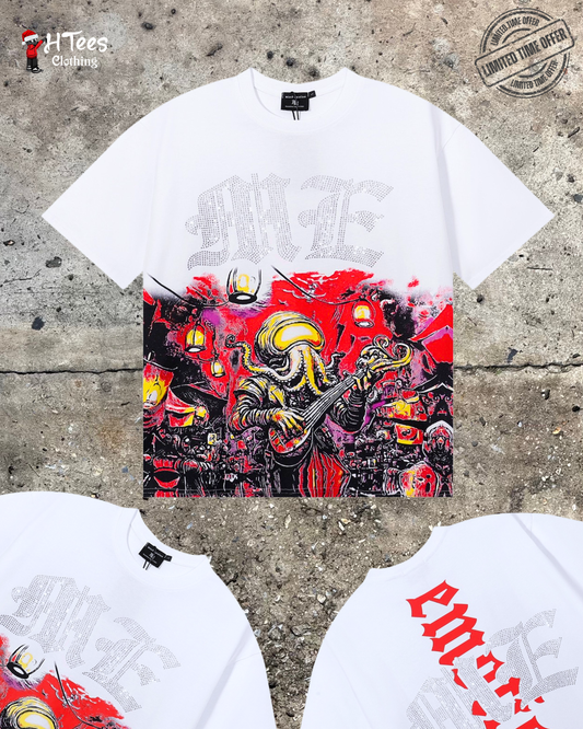 White Mixed Emotions Octopus T-Shirt