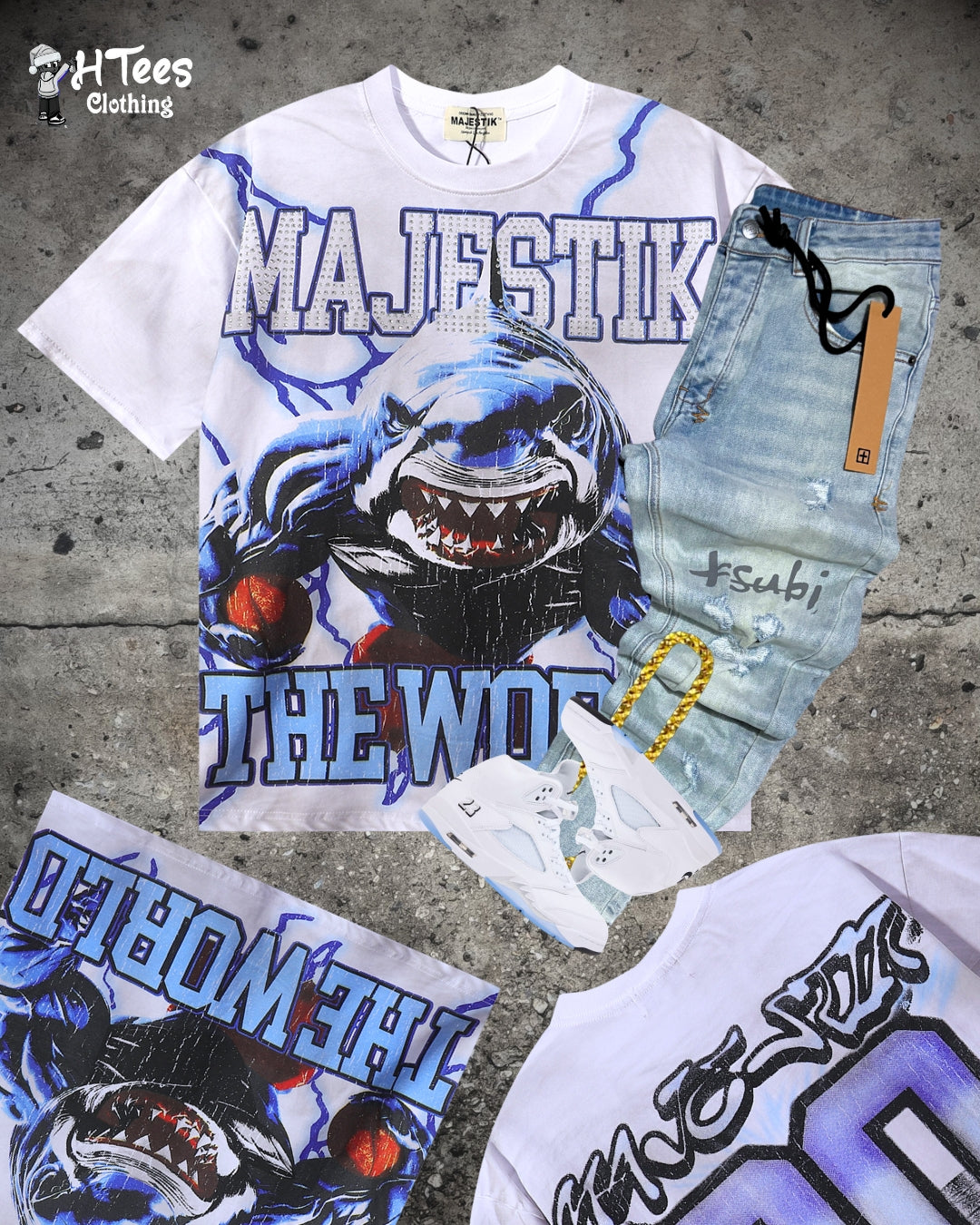 White Majestik Shark T-Shirt