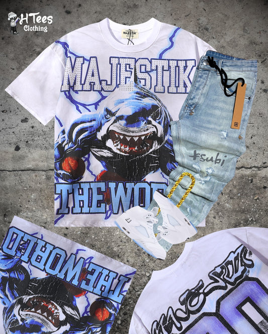 White Majestik Shark T-Shirt