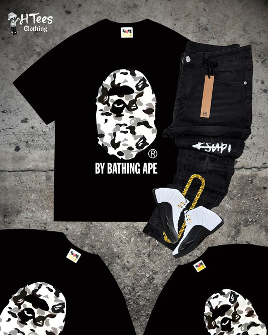 Black/White Camo Bape T-Shirt