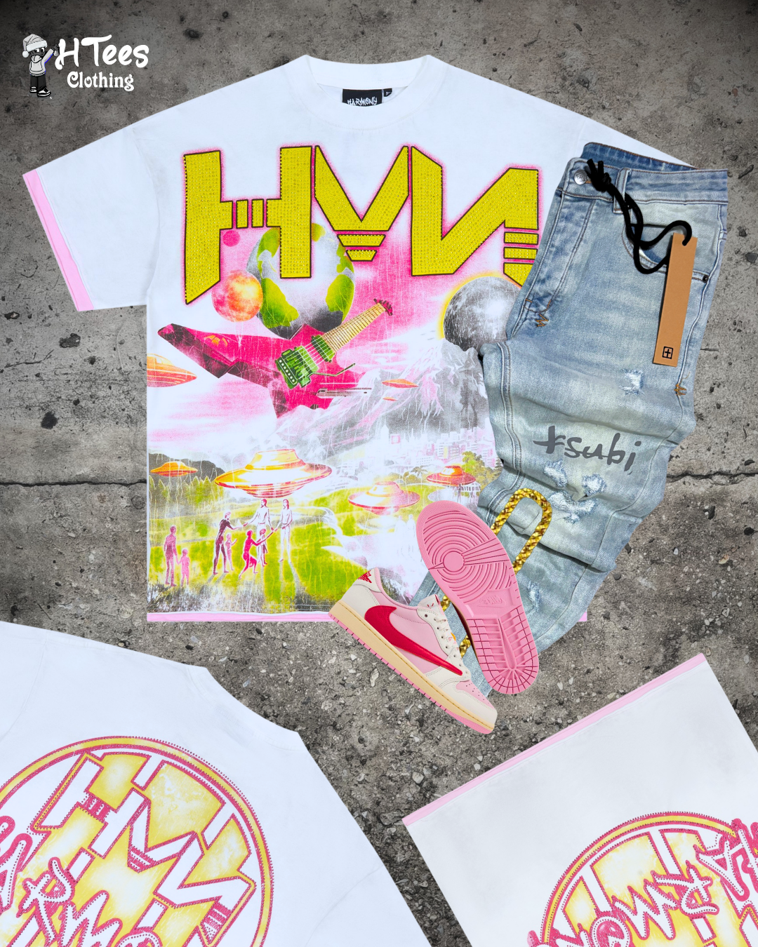 White/Pink Harmony T-Shirt
