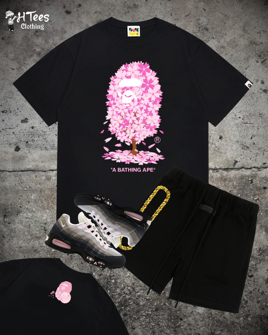 Black Pink Tree Bape T-Shirt