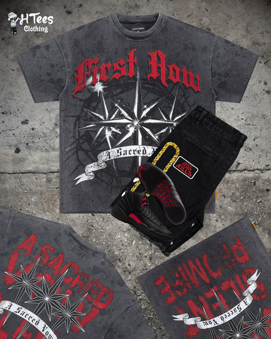 Black Wash First Row T-Shirt