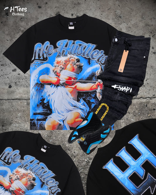 Black/Blue Life Hustlers T-Shirt