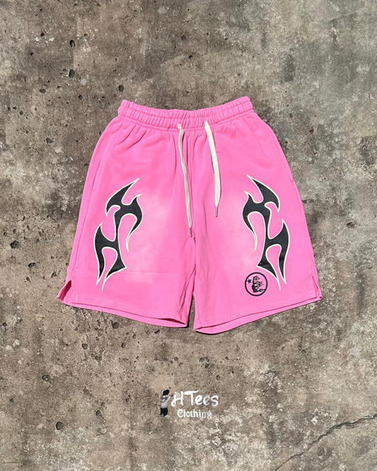 Pink Hellstar Cotton Shorts