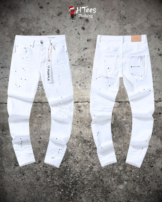 White Purple Jeans
