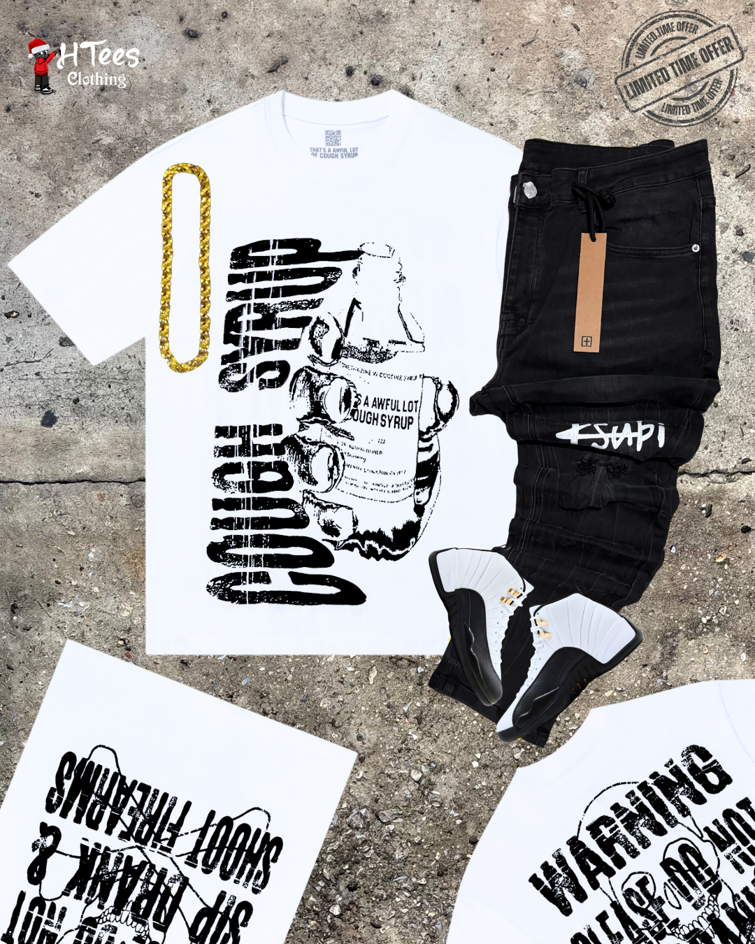 White Cough Syrup Warning T-Shirt