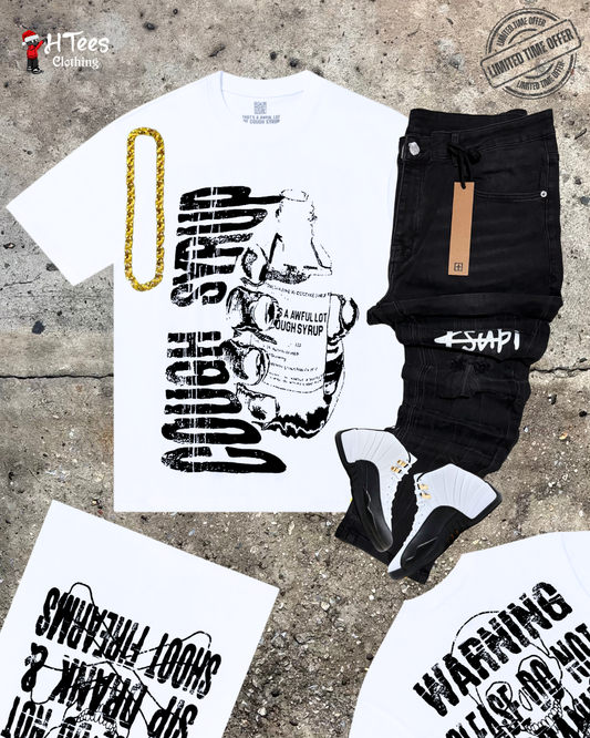 White Cough Syrup Warning T-Shirt