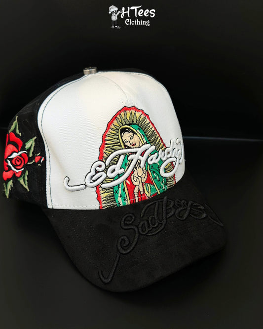 White/Black Ed Hardy Snapback