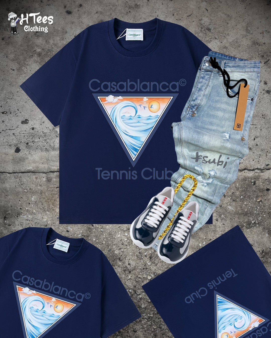 Navy Blue Casablanca T-Shirt