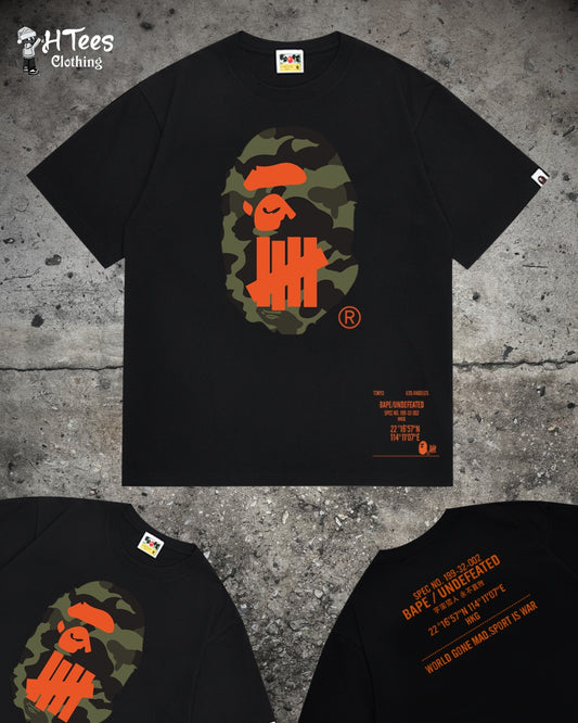 Black Orange Camo Bape T-Shirt