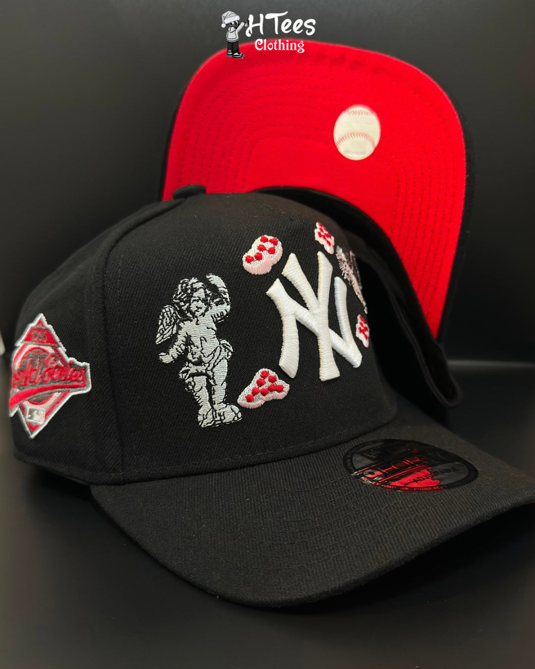 Black/Red NY Snapback