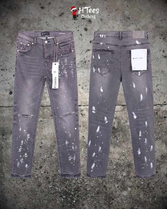 Grey Purple Jeans