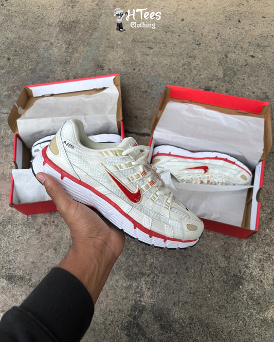Nike P-6000 Beige White/Red