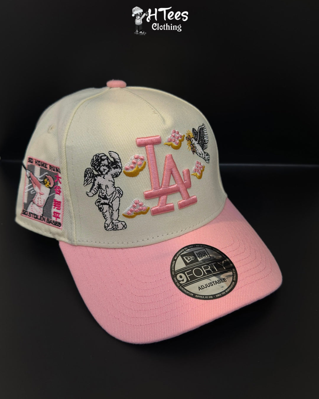 Cream/Pink LA Snapback