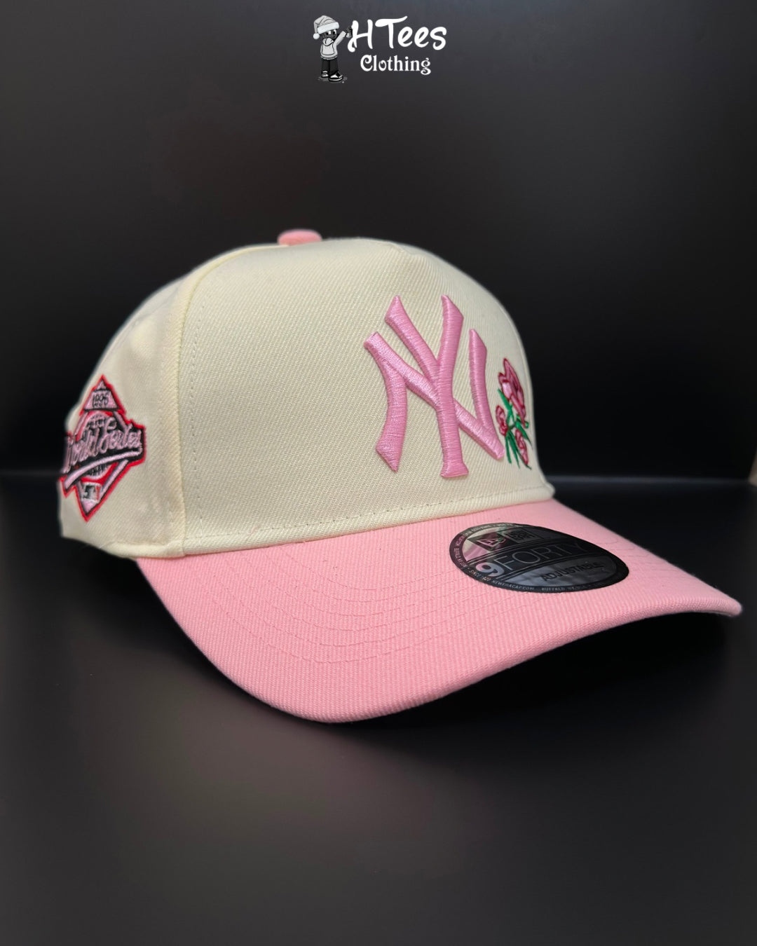 Cream/Pink NY Snapback