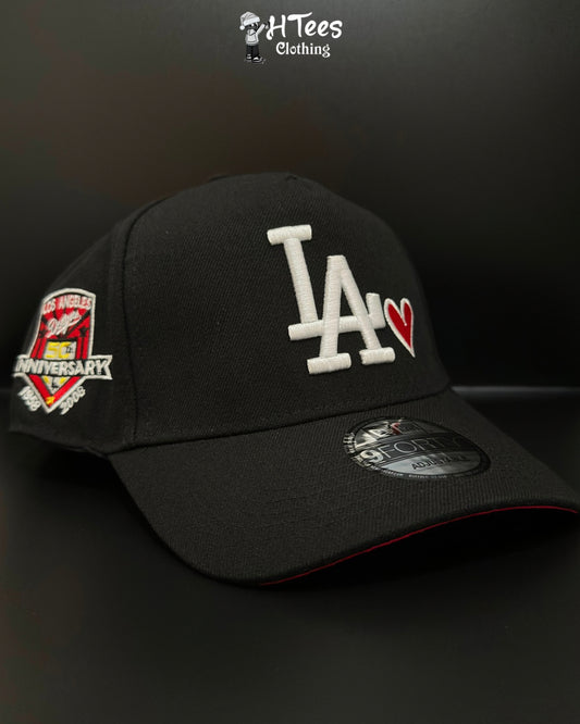 Black LA Heart Snapback