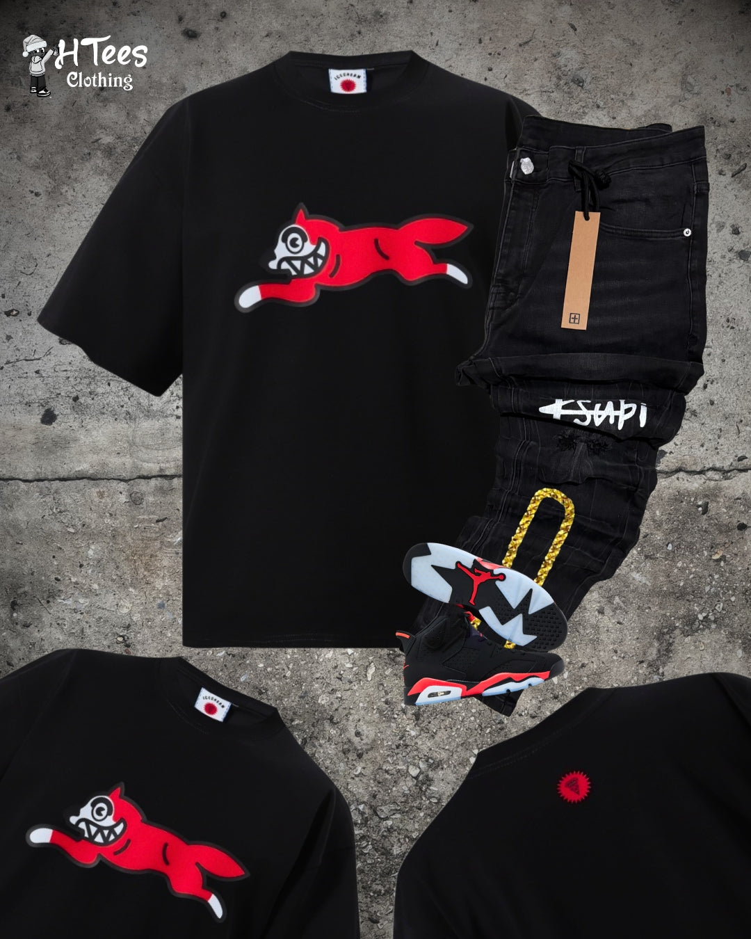 Black ICECREAM T-Shirt