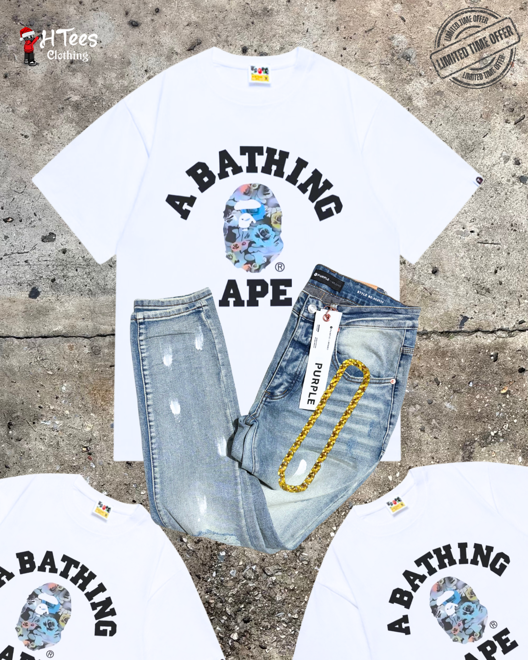 White Floral Ape T-Shirt