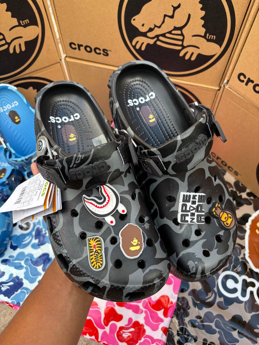 Black Bathing Ape X Crocs