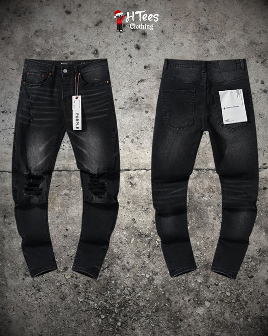 Black Purple Jeans