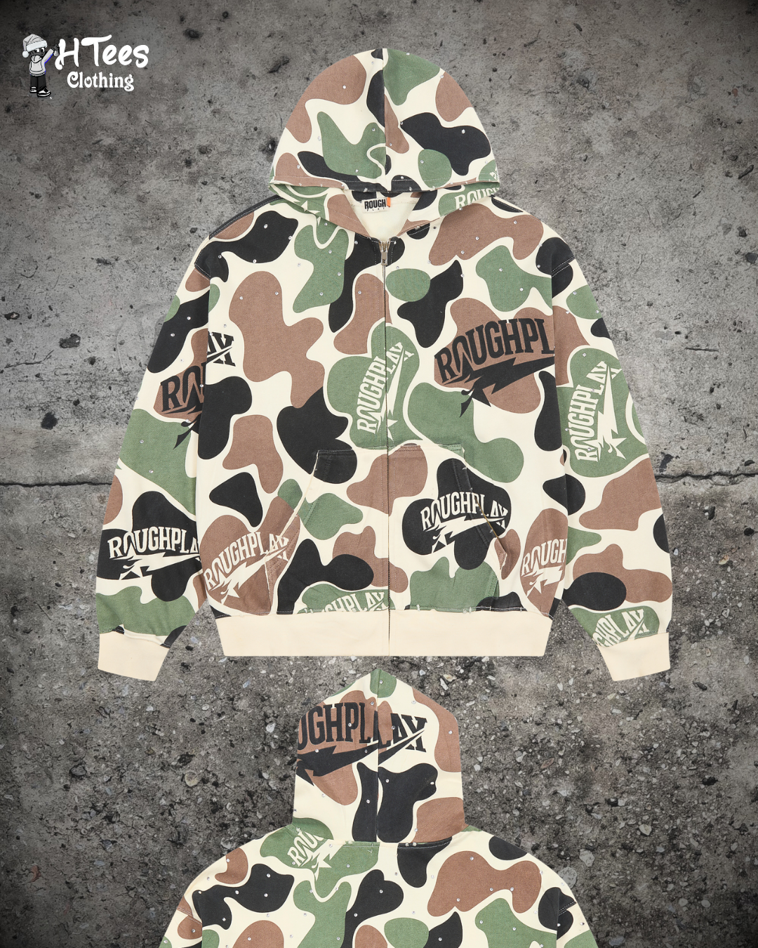 Green Camo Rough Play Hoodie