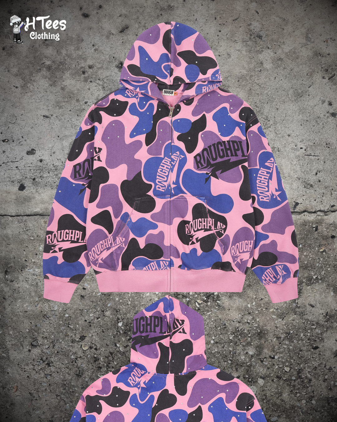 Purple Camo Rough Play Hoodie
