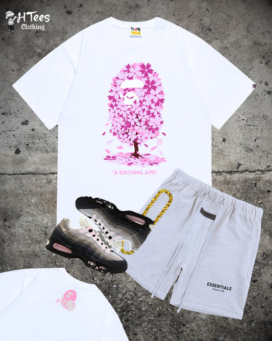 White Pink Tree Bape T-Shirt