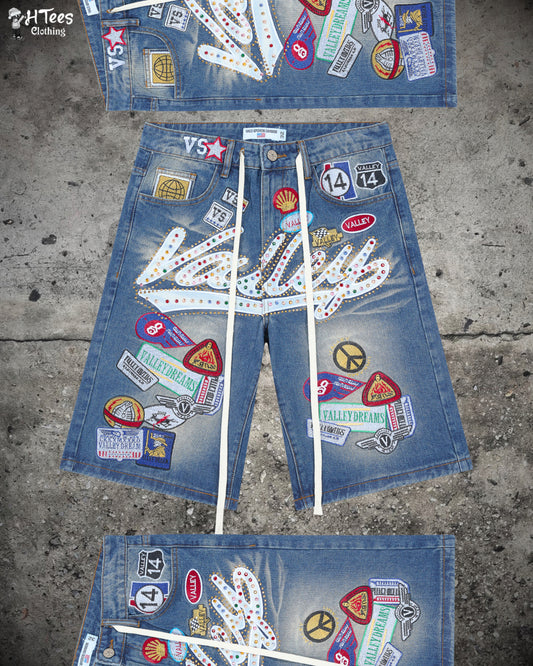 Blue Valley Patches Shorts